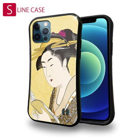 S-LINE ケース iPhoneSE(第三世代) iPhone13 mini iPhone13 Pro Max iPhone12 Pro iPhone11 Pro iPhoneXs iPhoneXR Xperia 5 III Xperia 10 III Pixel 5a AQUOS sense6 和柄 浮世絵 日本画 浮世絵 美人絵 その4