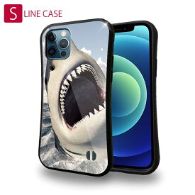S-LINE ケース iPhoneSE(第三世代) iPhone13 mini iPhone13 Pro Max iPhone12 Pro iPhone11 Pro iPhoneXs iPhoneXR Xperia 5 III Xperia 10 III Pixel 5a AQUOS sense6 釣り 魚 ルアー サメ「ジョーズ3」(JAWS 3) 鋭い歯