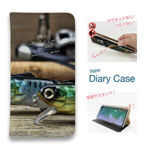 スマホケース 手帳型 ベルトなし マグネットなし iPhone17 Pro Max iPhone Air iPhone16e Pro Max 16 Plus 15 Pro Max 14 Plus Xperia 10 VII Galaxy AQUOS Pixel10 Pro XL 釣り 魚 ルアー カラフルルアー その1