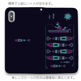 スマホケース 手帳型 ベルトなし iPhone15 Pro Max 15 Plus 14 Pro Max 14 Plus iPhone13 mini iPhone SE Xperia 10 V Galaxy AQUOS Pixel7a Pro 釣り 魚 ルアー 釣りざんまい 愛犬と釣りを楽しむアングラー