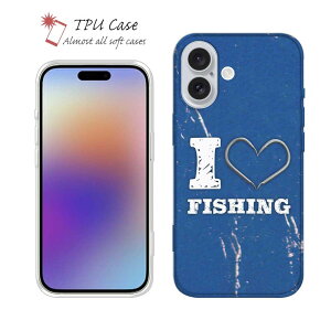 �\�t�g�P�[�X iPhone17 Pro Max iPhone Air �N���A�P�[�X iPhone16e Pro Max iPhone15 Pro Max iPhone14 Plus iPhone13 mini Xperia 10 VII Galaxy AQUOS sense arrows Pixel10 Pro XL �ނ� �� ���A�[ �Z�b�g TPU ���� I love Fishing Blue