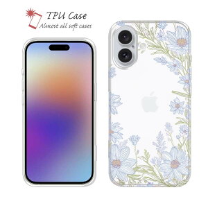 �\�t�g�P�[�X iPhone17 Pro Max iPhone Air �N���A�P�[�X iPhone16e Pro Max iPhone15 Pro Max iPhone14 Plus iPhone13 mini Xperia 10 VII Galaxy AQUOS sense arrows Pixel10 Pro XL �J���t�� �� �ԕ� No Name Flower Blue