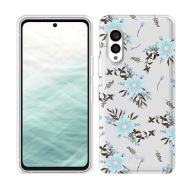 arrows アローズ ソフトケース 花柄 クリアケース スマホケース TPU arrows Alpha F-51F arrows We2 F-52E FCG02 arrows We2 Plus F-51E arrows We F-51B FCG01 arrows Be4 Plus F-41B NX9 F-52A 5G F-51A 花 花束 フラワー ミントブルー