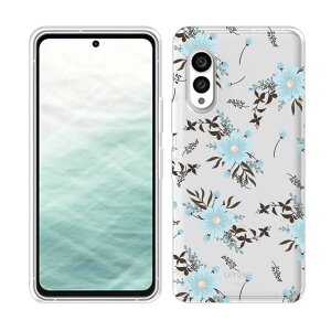 arrows アローズ ソフトケース 花柄 クリアケース スマホケース TPU arrows Alpha F-51F arrows We2 F-52E FCG02 arrows We2 Plus F-51E arrows We F-51B FCG01 arrows Be4 Plus F-41B NX9 F-52A 5G F-51A 花 花束 フラワー ミントブル