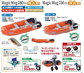ジョイクラフト (JOYCRAFT) MagicMag280 GS 4人乗りゴムボート 高速電動ポンプ＋プレッシャーゲージ付きセット