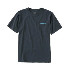 シマノ (Shimano) SH-004V 紺色（ ネイビー）Sサイズ オーガニックコットン ロゴ Tシャツ