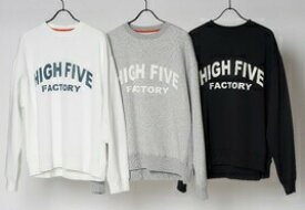定価の10％OFF HIGH FIVE FACTORY (山下健二郎、3代目JSB) H/F College Logo CN Sweat ホワイト Lサイズ (88000039) ハイファイブファクトリー
