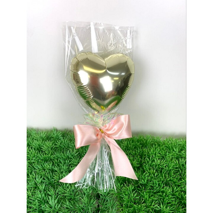 楽天市場 ワンコインプチ花束 500円花束 バルーン リボン ハート型バルーン おしゃれ 可愛い 大人カラー あす楽 まとめ買いがお得 ピアノ発表会 ダンス発表会 お祝いにピッタリ 選べるカラー アニバーサリーギフトショップ