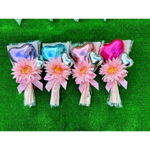 ハート型バルーン 卒業 バルーン花束ハート プチ 卒業 卒園 プチ バルーンブーケ ミニ バルーンバンチ ブーケ プチギフト バルーンギフト 1本 1輪 入学 部活 卒部 お祝い ギフト 記念品 保育