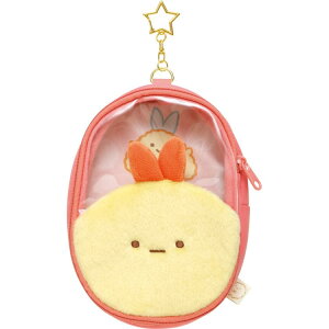すみっコぐらし ぬいぐるみポーチ えびふらのしっぽ すみっコ大好きシリーズ すみ活 推し活 ぬいポーチ レッド 赤
