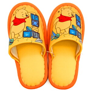 くまのプーさん 子供外縫いスリッパ イエロー 107930