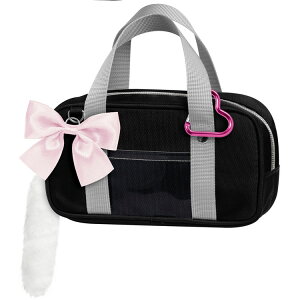 スクールバッグ風 ペンポーチ ブラック 250604