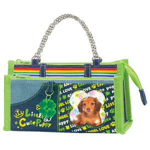 平成メモリー 三角デニムペンケース リトルキュートパピー 328254