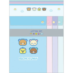 リラックマ レターセット LH83701 ゲーミングリラックマ ピクセルアート ドット絵 封筒 縦型 便箋