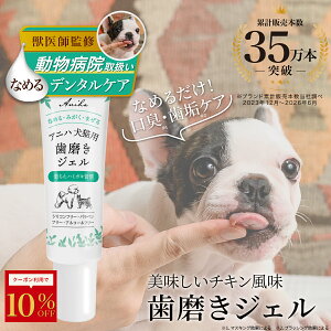【10%OFFクーポン！10/11 23:59迄】【獣医師監修】アニハ 犬猫用歯磨きジェル 30g 口臭 歯垢除去 黄ば