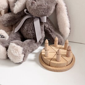 wood cake 木のケーキ おままごと インテリア 出産祝い ウッドトイ おもちゃ 木のおもちゃ ケーキ 知育 誕生日 誕生日飾り 積み木 韓国