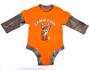 BUCKWEAR-CAMO COOL INFANT BOYS LS CAMO RomperFEATURING REALTREE XTRA �I�t�B�V���� ���������p�[�X