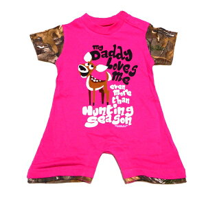 BUCKWEAR-MORE THAN HUNTING SEASON INFANT GIRLS ROMPER PINKFEATURING REALTREE XTRA �I�t�B�V���� �����p�[�X