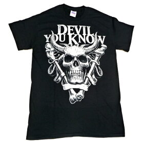 DEVIL YOU KNOW デヴィル・ユー・ノウHORNED SKULL オフィシャル バンドTシャツ1梱包2枚までメール便対応可