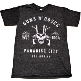 Guns N' Roses ガンズアンドローゼスSKELETON L.A. LABEL MENS TRI-BLEND オフィシャル バンドTシャツ