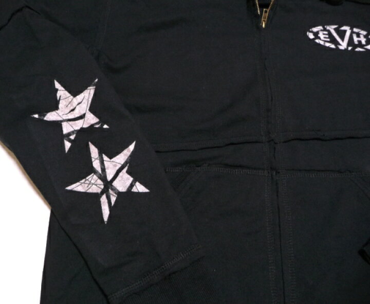 楽天市場】VAN HALEN ヴァンヘイレンB&W STRIPES GUITAR ZIP HOODIE