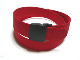 レッド (赤)40ミリ ナイロン 樹脂バックルベルトプラスティックバックルベルト1梱包1本迄メール便発送可日本製 フルサイズ対応