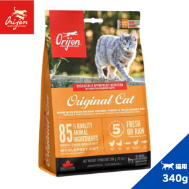 オリジン オリジナル キャット （旧 キャット＆キトゥン ） 340g カナダ産 正規品 キャットフード バイオロジックフード ドライフード オールステージ 全猫種用 子猫 成猫 高齢猫 ペットフード ペット 猫 穀物不使用 無添加 グレインフリー お試し サイズ