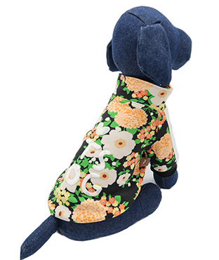 ペットの健康的な毎日を支えるアニマルヘルスサポート ITS DOG JAPAN 超美品再入荷品質至上 L 犬の服 ブラックフラワー 正規品スーパーSALE×店内全品キャンペーン ゴーゴーアイドルジャージ