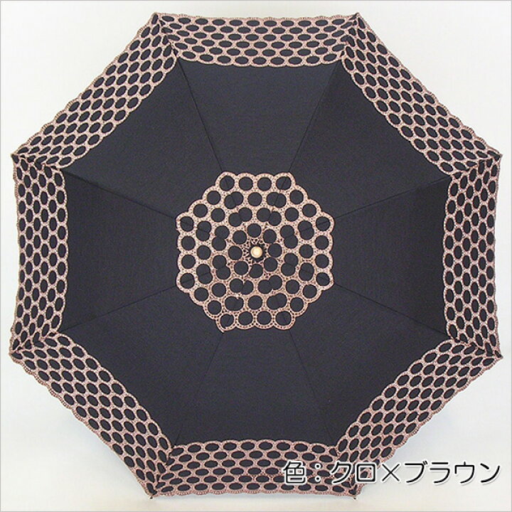 楽天市場 晴れの日専用 レディース日傘 パラソル折傘 ロールレース総刺繍50cm 8駒 軽量 2段折りたたみ傘 グラスファイバー骨 送料無料 コンパクト コンビニ受取対応商品 天然素材を使った優しい日傘 レース刺繍 プレゼント 無料ラッピング 母の日 義理の母 洋傘