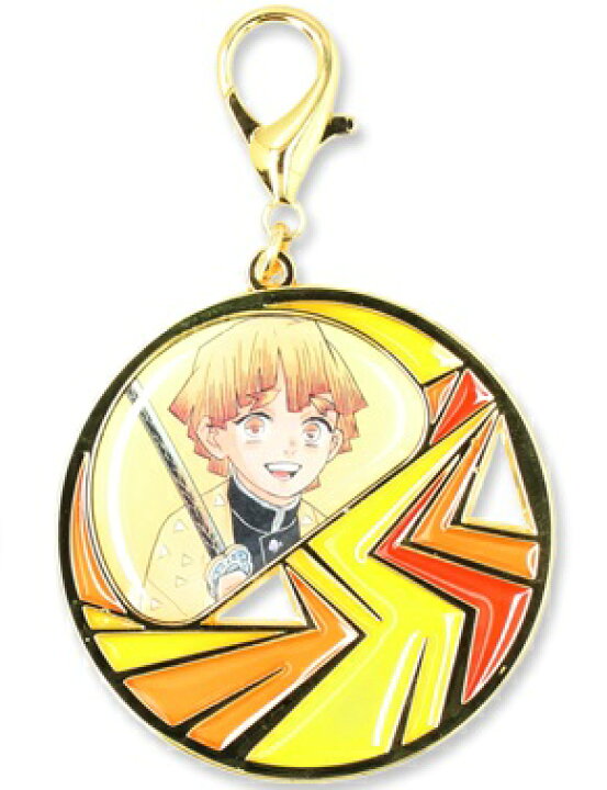 楽天市場 新品 鬼滅の刃 ステンドグラスキーホルダー 我妻善逸 ポスト投函 配送可 アニメグッズ専門店earth