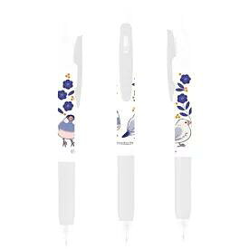 【予約販売】 文鳥 こむぎ 黒色 ボールペン 3本セット BA198NN