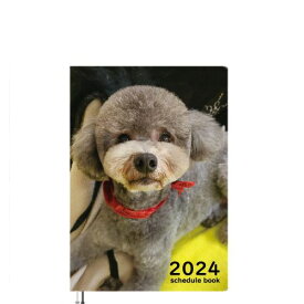 【予約販売】 トイプードル犬 きゅうちゃん 犬と猫の親バカ日記 2024年 A5 スケジュール帳 AF24215