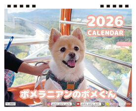 【予約販売】 ポメラニアンのポメくん 犬 2026年 卓上全面 カレンダー TA26346