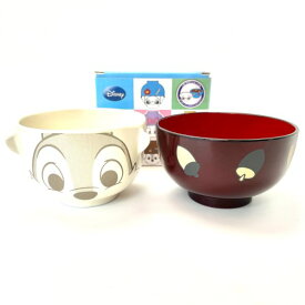 ディズニー チップ 茶碗・汁椀セット ミニ 子供 チップ チップ＆デール ディズニー 茶碗 ホワイト ブラウン 日本製 送料込み