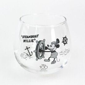 ディズニー100周年 ゆらゆらグラス 蒸気船ウィリー コップ Disney 日本製 送料込み