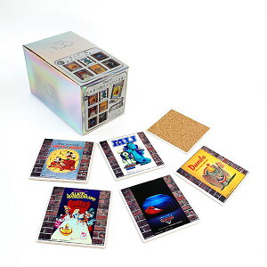 ディズニー100周年 ポスター柄タイルコースター《全6柄セット》 Disney インテリア 大人買い 日本製 送料込み