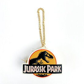 ジュラシックパーク アンブリン/ダイカットロゴポーチチャーム Jurassic Park アイボリー 映画 送料込み