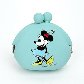 ディズニー ミニーマウス POCHI シリコンがま口ポーチ ブルー 小物入れ Disney