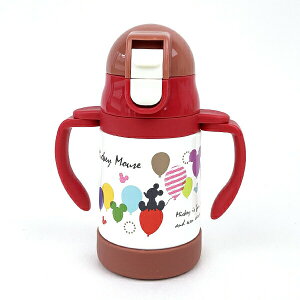 ディズニー ミッキー 両手ストローステンレスマグ バルーン ベビー キッズ Disney