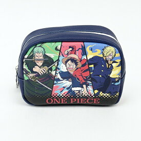 ワンピース スクエアポーチ ルフィー＆ゾロ＆サンジ 小物入れ 化粧品入れ