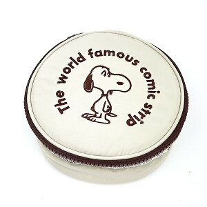 スヌーピー SNOOPY サークルポーチ ベージュ 小物入れ コインケース 化粧品入れ 旅行