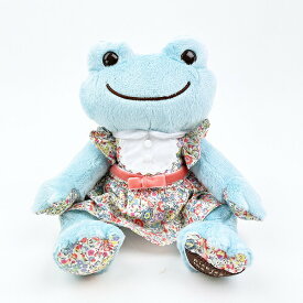 かえるのピクルス リバティ クラシックワンピース ビーンドール ぬいぐるみ インテリア ブルー