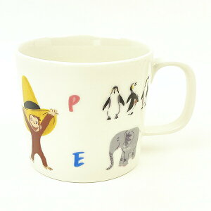 おさるのジョージ in the city総柄 マグカップ コップ 日本製