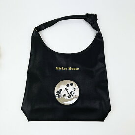 ディズニー ミッキーマウス ワンショルダーレイヤーデザイントートバッグ ブラック ACCOMMODE アコモデ Disney