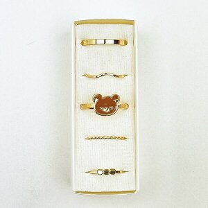 リラックマ リラノワ リングセット(ゴールド) フェイス 4号〜13号 アクセサリー