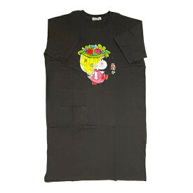 水森亜土 スーパーBIGTシャツ(L) ワンピース チャコール アパレル