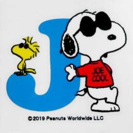 スヌーピー PEANUTS イニシャルステッカー SNOOPY J ステッカーシール 送料込み