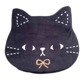 ステッチミミッツ ミミッツ チェアパッド ねこのミミッツ クッション 座布団 ブラック 送料込み