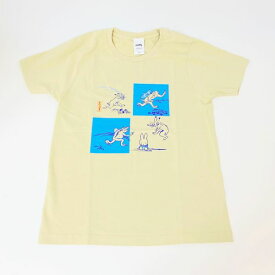 miffy ミッフィー Tシャツ XSサイズ Miffy×鳥獣戯画 灰青・4マス 洋服 鳥獣戯画 グッズ 送料込み