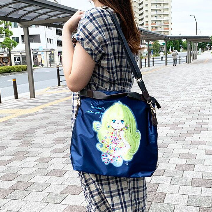 楽天市場】水森亜土 SAC スカーフ親子バッグ NV アディーフ ショルダー 